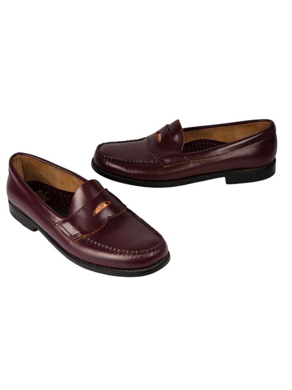 G.H. Bass & Co. Weejuns Burgundy Leather Penny Loafers Size 8